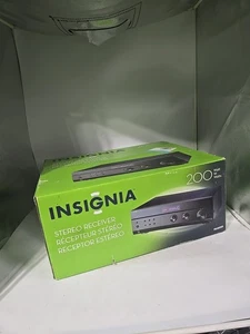 New Factory Sealed Insignia NS-R2001 200 W Stereo Receiver - Black - AM/FM Tuner - Picture 1 of 20