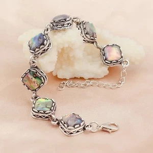 Schönes Unisex Abalone Muschel Gliederarmband mit Box - Bild 1 von 5