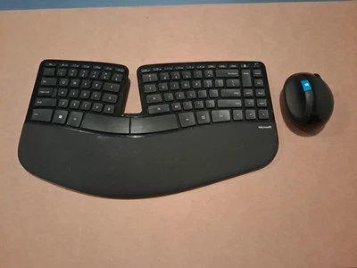 Microsoft Model 1559 Sculpt Ergonomic Keyboard & Mouse Only - NO DONGLE Untested - Image 1 of 4