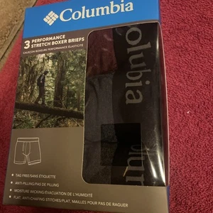 Mens 3-pack COLUMBIA Performance Stretch Boxer Briefs Tag Free Color Sz Small S - Picture 1 of 6