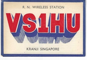 Scheda radio QSL 1958 Singapore - Foto 1 di 1