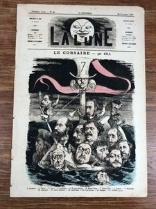Journal Satirique LA LUNE Nr 90 (1867) Le CORSAIRE Victor Noir Crime P.Bonaparte - Picture 1 of 1
