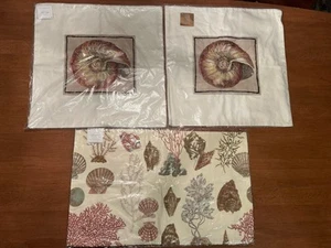 Pottery Barn Pillow Covers - Two 20x20 & One  16x26 - Nautical Theme - Picture 1 of 8