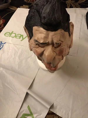 PRESIDENT RONALD REAGAN Rubber  Halloween mask Disguise 1986 - Image 1 of 4