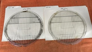 PAIR Vintage GLOLITE Head Light Lamp GLASS LENS Old Car Truck 9-7/16 X 8-7/16 - Picture 1 of 14