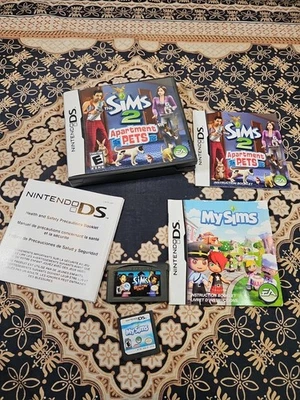 SIMS Lot BUSTIN OUT Nintendo Advance MY SIMS DS w/ Manual & APARTMENT PETS CASE - Image 1 of 4