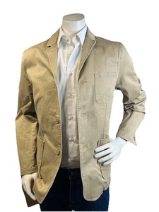 Dockers Premium Edition Cotton Blend Sport Coat Mens M Khaki Casual Blazer - Picture 1 of 13