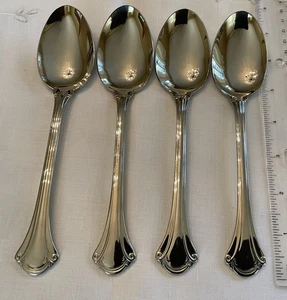 WALLACE RESPLENDENCE 4er Set OVALER SUPPENLÖFFEL 18/10 Edelstahl 4 Gedecke Löffel - Bild 1 von 5