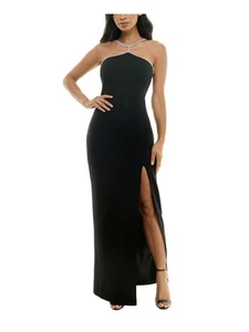 BCX DRESS Womens Black Neck Sleeveless Full-Length Gown Dress Juniors XXS - Picture 1 of 11