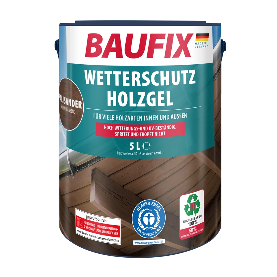 BAUFIX Wetterschutz Holzgel - Palisander, 5L (800815705)