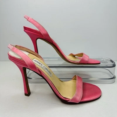 Jimmy Choo 露跟高跟鞋女式 35 码欧盟粉色意大利制造高跟鞋 — 第 1/4 张图片