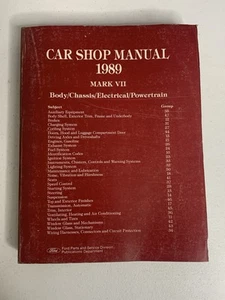 1989 Lincoln Mark VII Car Shop Manual Body / Chassis / Electrical / Powertrain - Picture 1 of 5