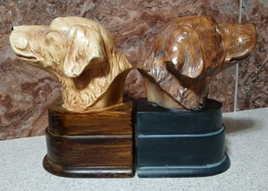 Vintage cZc Designs Labrador Lab Bust Heavy Bookends 7" H - Picture 1 of 6