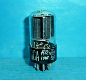 1 RCA 6SN7GTB Tube Black Plates Side D Getter Tested - Picture 1 of 2