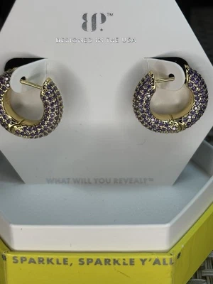 Bomb Party Earrings February 2025 All Mine, Darling- ER36779. Gold plated - Image 1 of 2