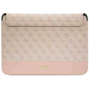 Funda protectora universal para portátil Guess Stripe Metal Logo rosa - Imagen 1 de 4