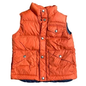 Land’s End Orange Boys Winter Vest Medium 6/7 - Picture 1 of 8