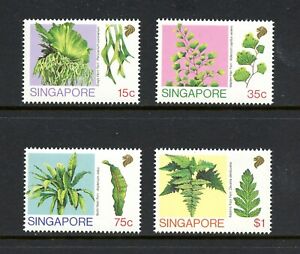 R3362   Singapore  1990   flora  ferns   4v.   MNH