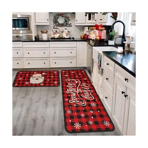 Christmas Kitchen Rugs and Mats Set of 2, Christmas Decorations for Home Non ... - Picture 1 of 9