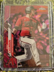 2020 Topps Chrome Update Pink Wave Refractor Kole Calhoun #U-4 Diamondbacks