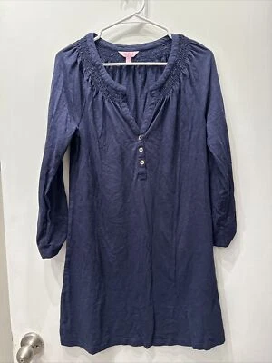 GREAT PRICE! Lilly Pulitzer Navy MEDIUM Etta 3/4 Sleeve dress - Image 1 of 4