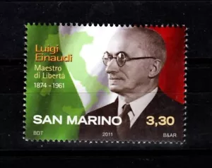 SAN MARINO 2011 50° anniversario della morte di Luigi Einaudi MNH** - Picture 1 of 1