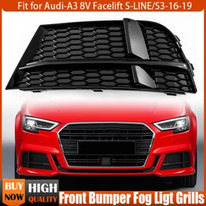 Cubierta de luz antiniebla lateral izquierda parachoques rejilla inferior para AUDI A3 8V S~LINE 2017~2019 - Imagen 1 de 13