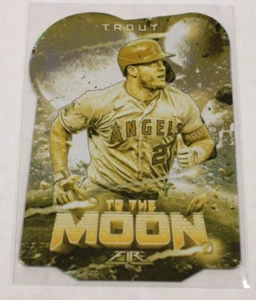 2022 Topps Fire Mike Trout "To The Moon" Gold Minted Parallel - Picture 1 of 2