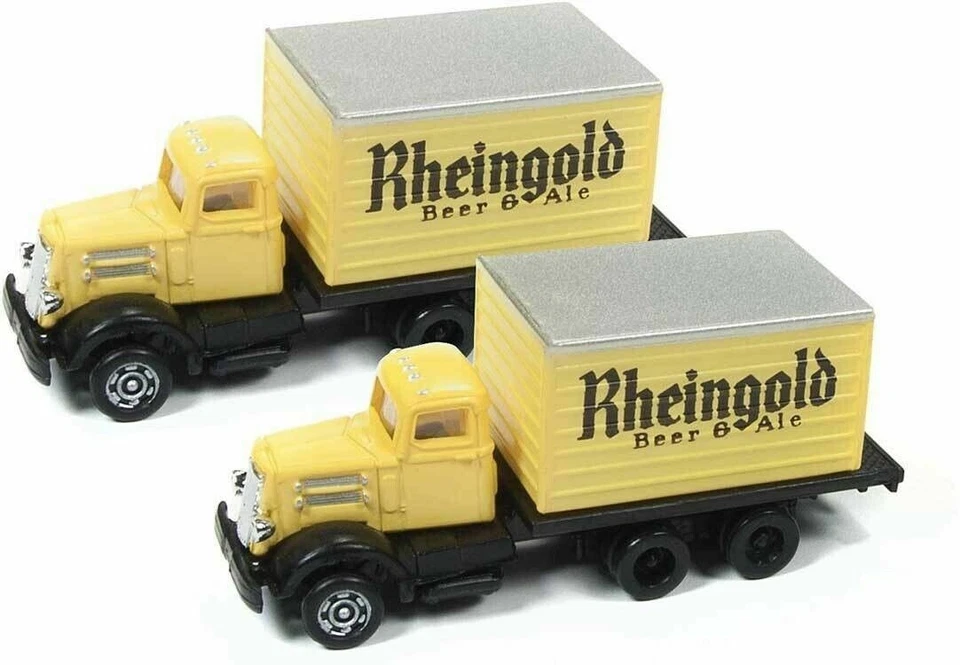CLASSIC METAL WORKS N Scale - White WC 22 Box Truck (2) - Rhiengold Beer - 50373 - Image 1 of 1