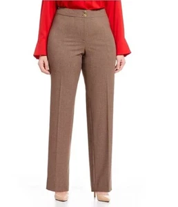 Calvin Klein Straight Leg Pants Women's Plus Size 22W Brown Work Career - Picture 1 of 12