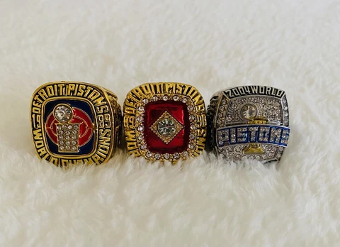 3 PCS Detroit Pistons Championship Complete Ring SET, πΊπΈ SHIP Cover