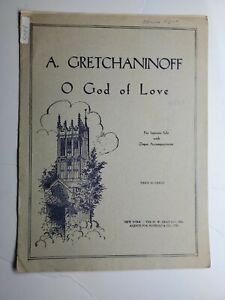 A. Gretchaninoff O God Of Love Sheet Music 1941 Super rzadkie pieśni sakralne