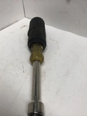 Klein Tools 1/2 Hollow Shaft Standard Nut Driver ~ Yellow / Black-Red Hex Code - Image 1 of 3