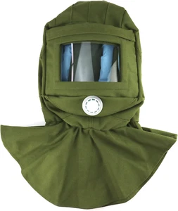 Industrial Sandblasting Hood Cap - Anti Dust & Wind Protection with Shawl - Picture 1 of 11