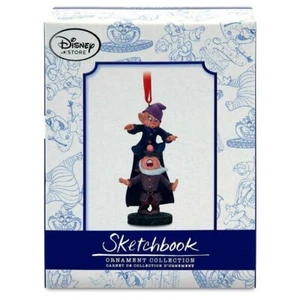 Disney Store Snow White Seven Dwarves Sneezy & Dopey Sketchbook Ornament Jan 16 - Picture 1 of 2