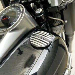 Fuel Tank Cover Gas Oil Cap For Harley Touring Sportster Dyna Softail Black - Picture 1 of 3