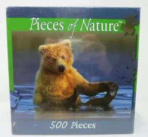 Planet Zoo Teile der Natur Puzzle Braunbär Angeln/Jagen 500 Teile 18"x24" Neu - Bild 1 von 7