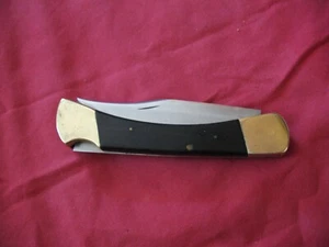 Rare Vintage 1967-72 Buck Knives 110 Folding Hunter Knife Early 2 Line Inverted - Picture 1 of 9