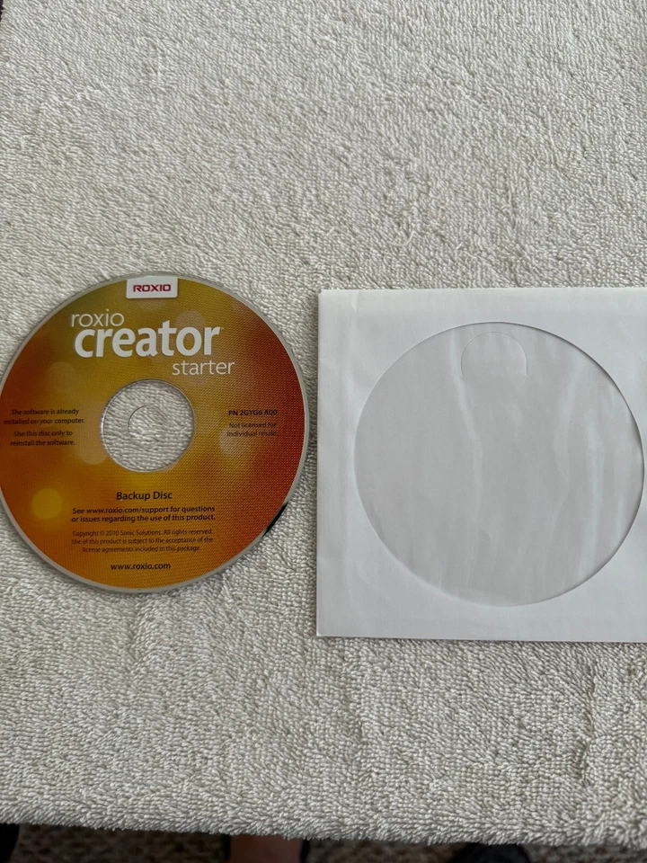 Roxio Creator Starter  P/N 2GYG6 - NO PRODUCT KEY!!!! - Image 1 of 1
