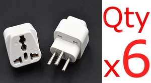 6PK EU AU UK US To Switzerland Travel Adapter Plug Type J Swiss Converter - Picture 1 of 3