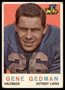 1959 Topps #35 Gene Gedman Detroit Lions VG-VGEX - Picture 1 of 2