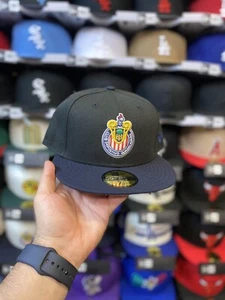 New Era Chivas Del Guadalajara Black/Navy 59Fifty Fitted Hat (Sz 7 5/8) - Picture 1 of 5