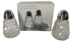 NEW Vintage American Whitehall Crystal Indiana Glass USA Salt & Pepper Shakers - Picture 1 of 8