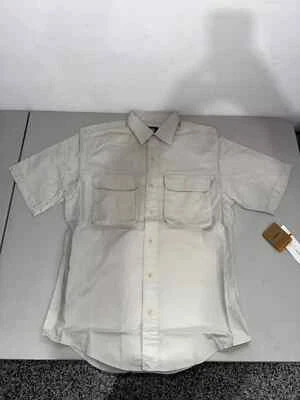 Timberland Short Sleeve Button Up Cargo Shirt Men's S-M Fishing Outdoor Khaki - Image 1 of 4