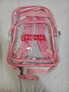 LADY GAGA Joanne VIP PINK Backpack See through PVC BAG World Concert Tour - Picture 1 of 5