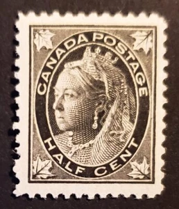 Stamps Canada Mint: #66 1/2c black Queen Victoria Leaf Issue single VF MNH - Picture 1 of 1