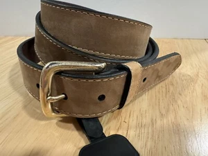 Cinturón Haggar de cuero genuino para hombre talla 50 tostado - usado - Imagen 1 de 13