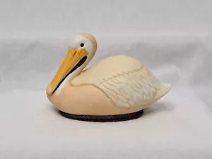 Vintage Jasco Bisque Porcelain Pelican Clothes Lint Brush Figurine Bird Seashore - Picture 1 of 13