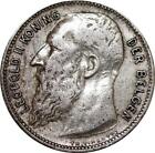 P5664 Belgium 1 Franc Leopold Ii 1904 Silver -> M Offer