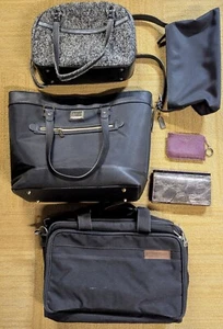 NEW⭐ 3 LOT Vegan Leather White Black Womans Purse Bag Gucci Coach Clutch Fossil - Picture 1 of 3